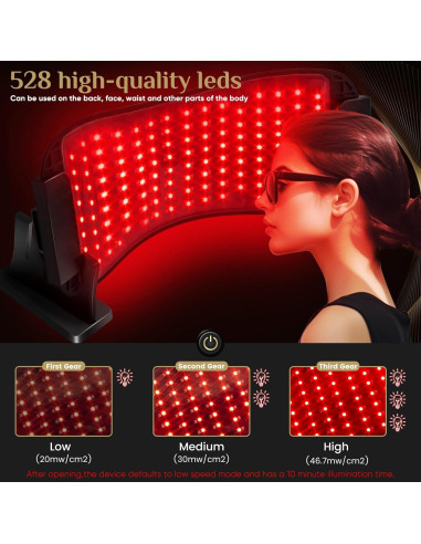 Terapia de Luz Roja Infrarroja ZagMufe con Soporte Ajustable