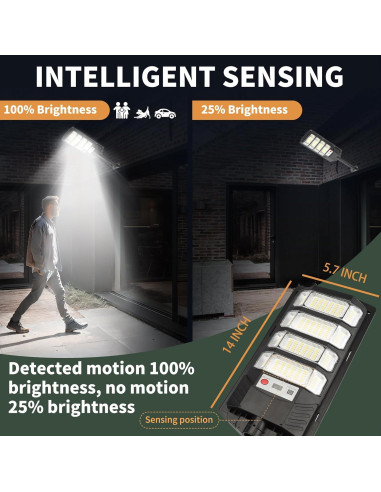Luces de Inundación Solares Lendro 2 Pzs 12000 Lúmenes LED