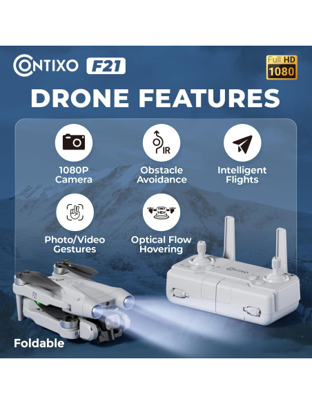 Drone Contixo F21 con Cámara 1080P y 15 Min de Vuelo Drone Contixo F21 con Cámara 1080P y 15 Min de Vuelo