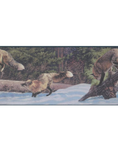 Banda de Papel Tapiz Concord Wallcoverings Zorros de Nieve 4.57m 2
