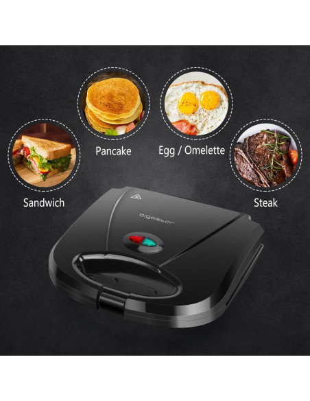 Tostadora de Sándwich Aigostar 750W Antiadherente Compacta Tostadora de Sándwich Aigostar 750W Antiadherente Compacta