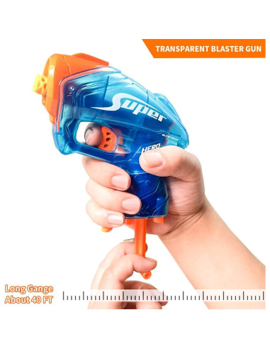 Juego de 2 Mini Pistolas Nerf Pandahero + 20 Dardos de Espuma