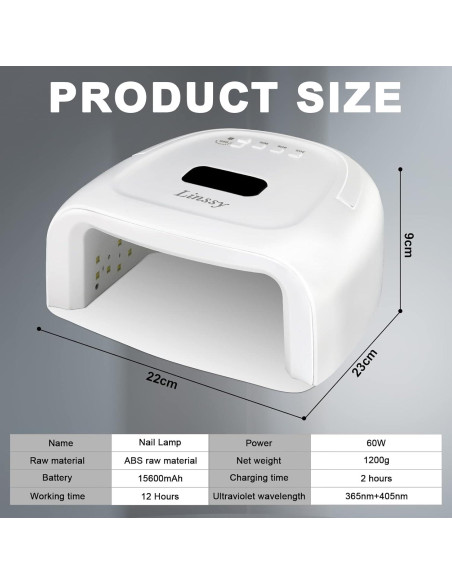 Lámpara de Uñas LED UV 60W Inalámbrica Mosquitowanan - Secado Rápido Lámpara de Uñas LED UV 60W Inalámbrica Mosquitowanan - Secado Rápido
