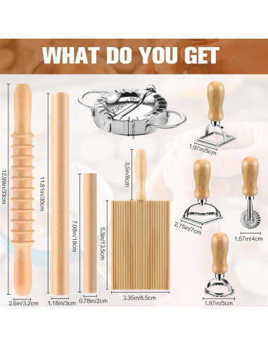 Kit de Herramientas para Hacer Pasta Crssbrohip - 9 Piezas