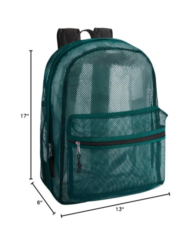 Mochila de Malla Transparente Verde A.D. Sutton 17L