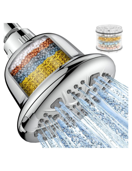 Cabezal de Ducha Filtrado MakeFit 7 Modos Alta Presión Cromo Cabezal de Ducha Filtrado MakeFit 7 Modos Alta Presión Cromo