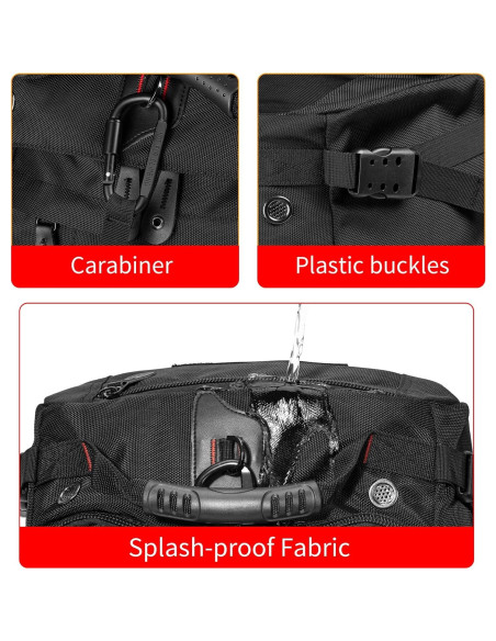 Mochila de viaje 60L Grande Unisex Negra para Laptop Mochila de viaje 60L Grande Unisex Negra para Laptop