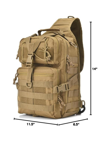 Bolsa de Bandolera Táctica Tan 35.56x29.21x16.51 cm