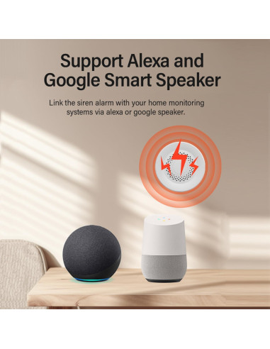 Sirena de Alarma WiFi Gaoducash 100dB Control App Tuya