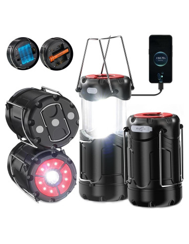 Paquete de 4 Linternas LED Plegables Consciot 300 Lúmenes