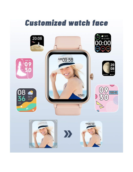 Reloj Inteligente GRV Rosa IP68 Fitness y Llamadas Reloj Inteligente GRV Rosa IP68 Fitness y Llamadas