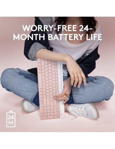 Teclado Inalámbrico Logitech K585 Rosa Multi-Dispositivo