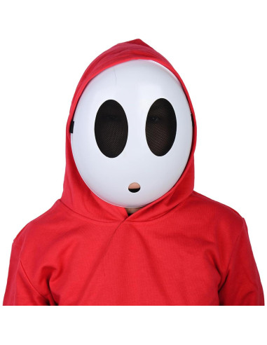 Máscara Monisorly Shy Guy Blanca de Halloween para Disfraz