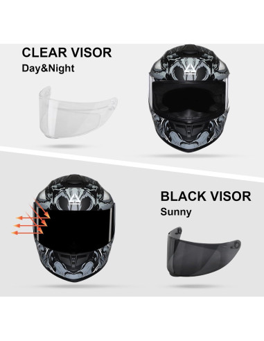 Casco Integral TRIANGLE TFF15-MB-VS Gris Extra Grande