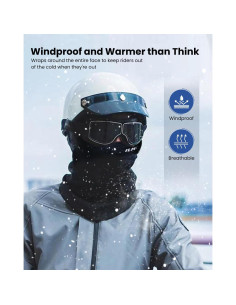 Máscara Facial Balaclava ILM FM01 para Motocicleta Negra 2