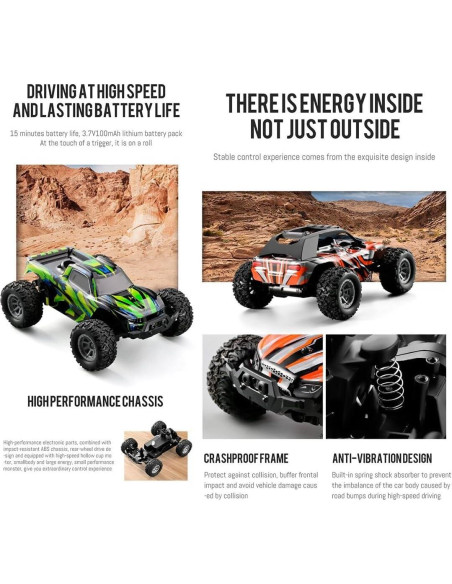 Coche Buggy RC LOCHE 1:32 Off-Road 20km/h Naranja Coche Buggy RC LOCHE 1:32 Off-Road 20km/h Naranja