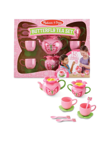 Juego de té temático mariposa Melissa & Doug 15 piezas
