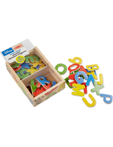 Imán de Alfabeto de Madera Melissa & Doug - 52 Letras Coloridas