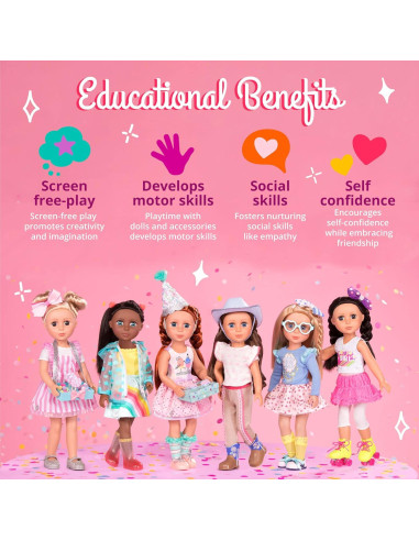 Muñeca Chicas Brillantes Soo Ji 35.56 cm Poseable con Atuendo