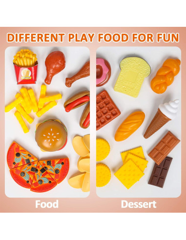 Juego de Comida de Juguete 143 Piezas Shimfun para Niños
