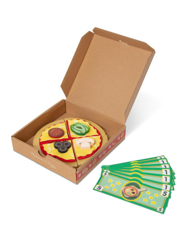 Conjunto de Juego de Pizza de Madera Melissa & Doug 41 Piezas