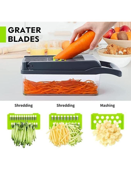 Cortador de Verduras 12 en 1 DREAM LIBERTY con 8 Cuchillas Cortador de Verduras 12 en 1 DREAM LIBERTY con 8 Cuchillas