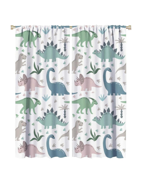 Cortina Opaca Dinosaurio Kurtect 2 Paneles 53x160 cm Cortina Opaca Dinosaurio Kurtect 2 Paneles 53x160 cm