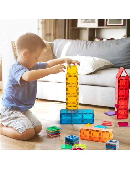 Juego de Azulejos Magnéticos FNJO 60 PCS Juguete STEM Juego de Azulejos Magnéticos FNJO 60 PCS Juguete STEM