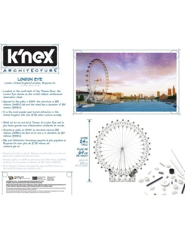Set de Construcción K'NEX London Eye Motorizado 1861 Piezas 61 cm