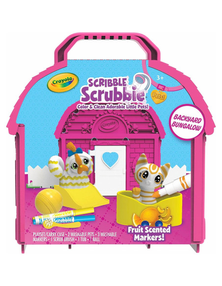 Crayola Scribble Scrubbie Bungalow de Patio, 2 Mascotas Crayola Scribble Scrubbie Bungalow de Patio, 2 Mascotas