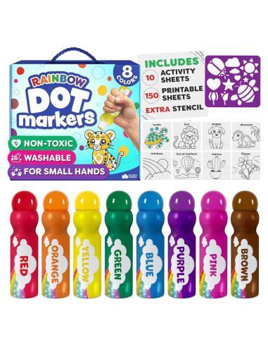 Marcadores de Puntos Momo & Nashi 8 Piezas Lavables 40ml