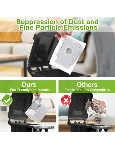 Paquete de 12 Bolsas de Vacío Rowhalf para iRobot Roomba Paquete de 12 Bolsas de Vacío Rowhalf para iRobot Roomba