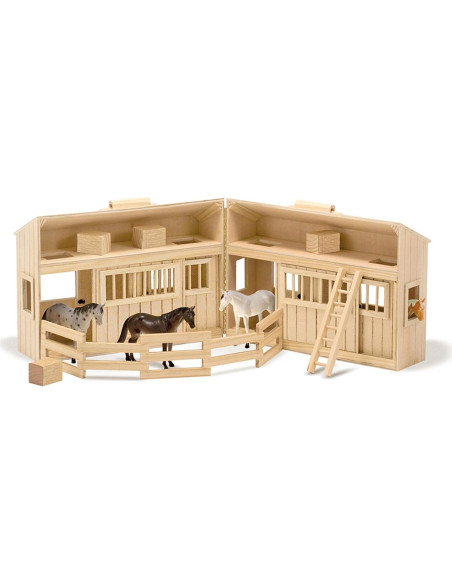 Establo de Caballos de Madera Melissa & Doug 11 Piezas Establo de Caballos de Madera Melissa & Doug 11 Piezas