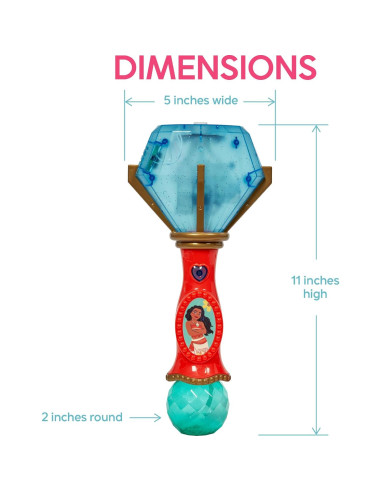 Varita Musical de Burbujas Disney Moana con Luz y Sonido