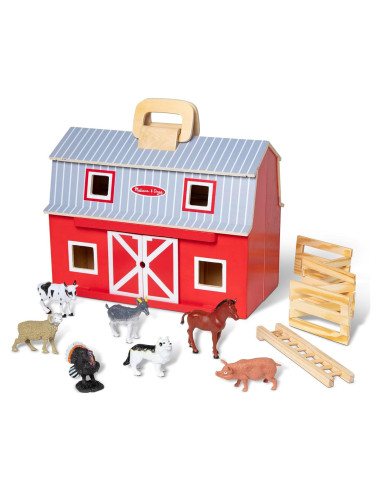 Granja de Madera Plegable Melissa & Doug con 7 Animales