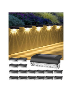 Paquete de 16 Luces Solares para Escalera Herzila 3000K