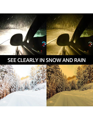 Gafas de Visión Nocturna LVIOE Wrap Around Lentes Amarillos