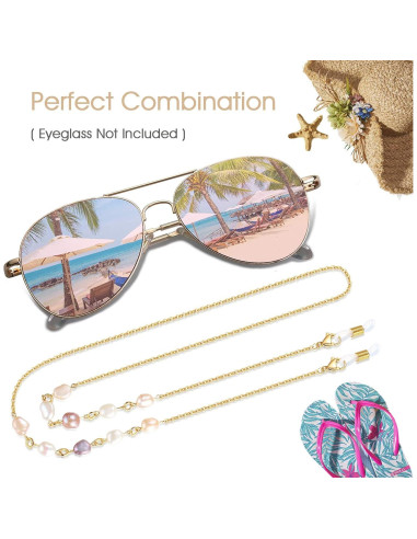 Cadena de Gafas SAM & LORI con Perlas y Beads Coloridos