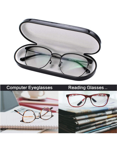 Estuche de Gafas Vemiss Portátil Ligero 2 Piezas Verde Amarillo