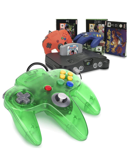 Controlador Clásico N64 miadore Verde y Azul 10 Botones Controlador Clásico N64 miadore Verde y Azul 10 Botones