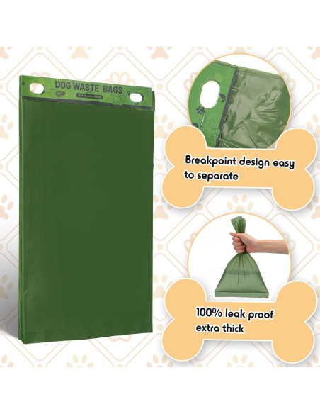 Bolsas de Desechos para Perros Ireer 5000 Pcs Verde Bolsas de Desechos para Perros Ireer 5000 Pcs Verde