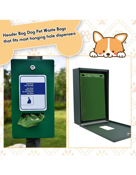 Bolsas de Desechos para Perros Ireer 5000 Pcs Verde Bolsas de Desechos para Perros Ireer 5000 Pcs Verde