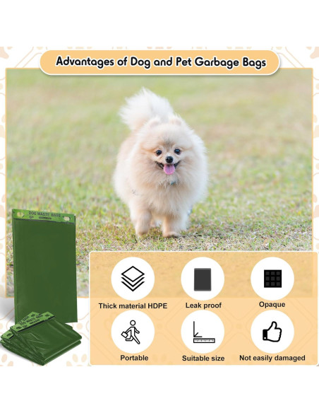 Bolsas de Desechos para Perros Ireer 5000 Pcs Verde Bolsas de Desechos para Perros Ireer 5000 Pcs Verde