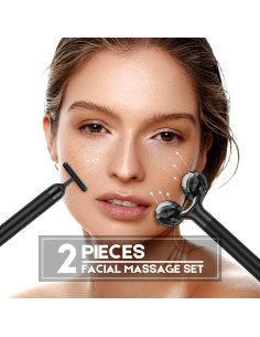 Masajeador Facial Eléctrico Beauty Bar 2-en-1 Rodillo 3D 2