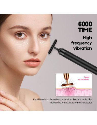 Masajeador Facial Eléctrico Beauty Bar 2-en-1 Rodillo 3D