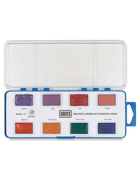 Set de Colores de Decoración Semi-Húmedos AMACO 12 oz Set de Colores de Decoración Semi-Húmedos AMACO 12 oz