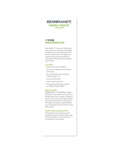 REMBRANDT Kit Blanqueamiento Dental 28 Tiras Personalizadas