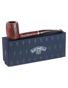 Pipa Savinelli Bing's Rustificada Billiard Hecha a Mano