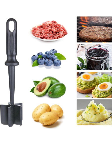 Picador de Carne JJOO Negro con 5 Cuchillas de Nylon Picador de Carne JJOO Negro con 5 Cuchillas de Nylon