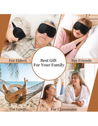 Máscara de Sueño 3D Easysleep con Auriculares y Ruido Blanco
